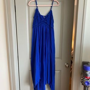 Free People Royal Blue Crochet maxi dress